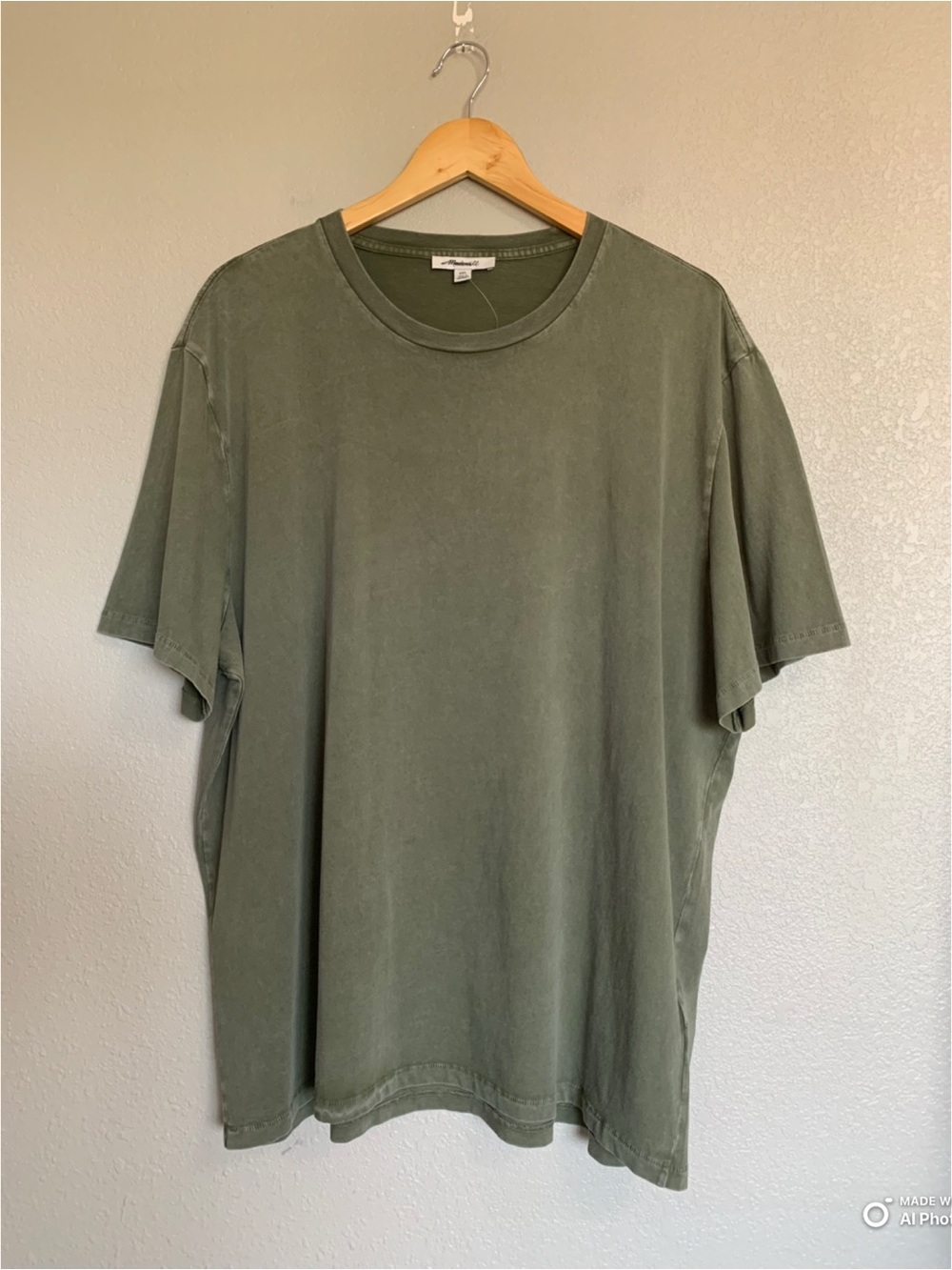 Madewell The Rockaway Tee in Green Size XXL NWT 100% Cotton Short Sleeve T-Shirt